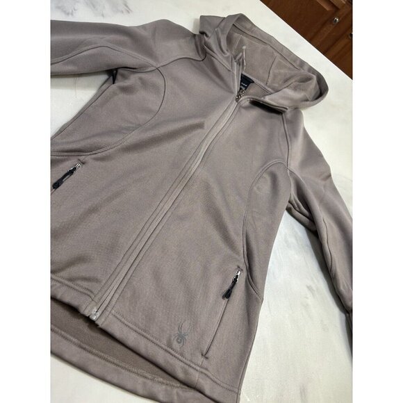 NWT Women’s Spyder Zip Up Athletic Jacket In Color Cinder Size Small MSRP $99 - Picture 3 of 10